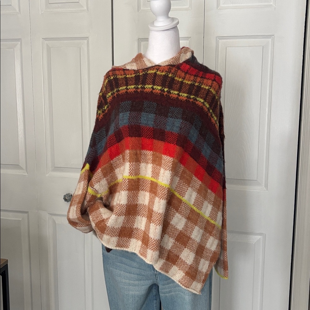 Free People Plaid Multicolor Sweater - Picture 2 of 3